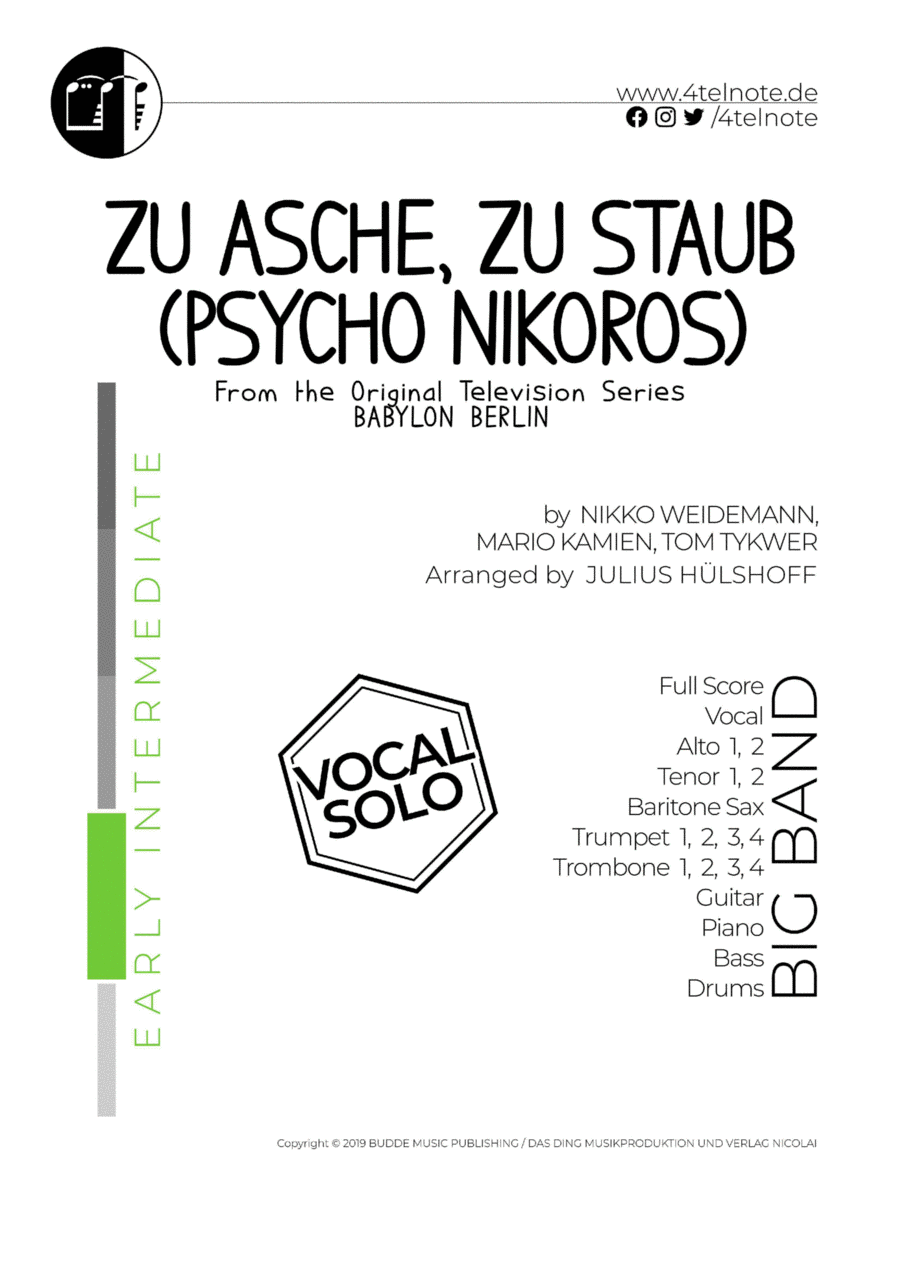 Zu Asche, Zu Staub Jazz Ensemble scores gallery preview page 1