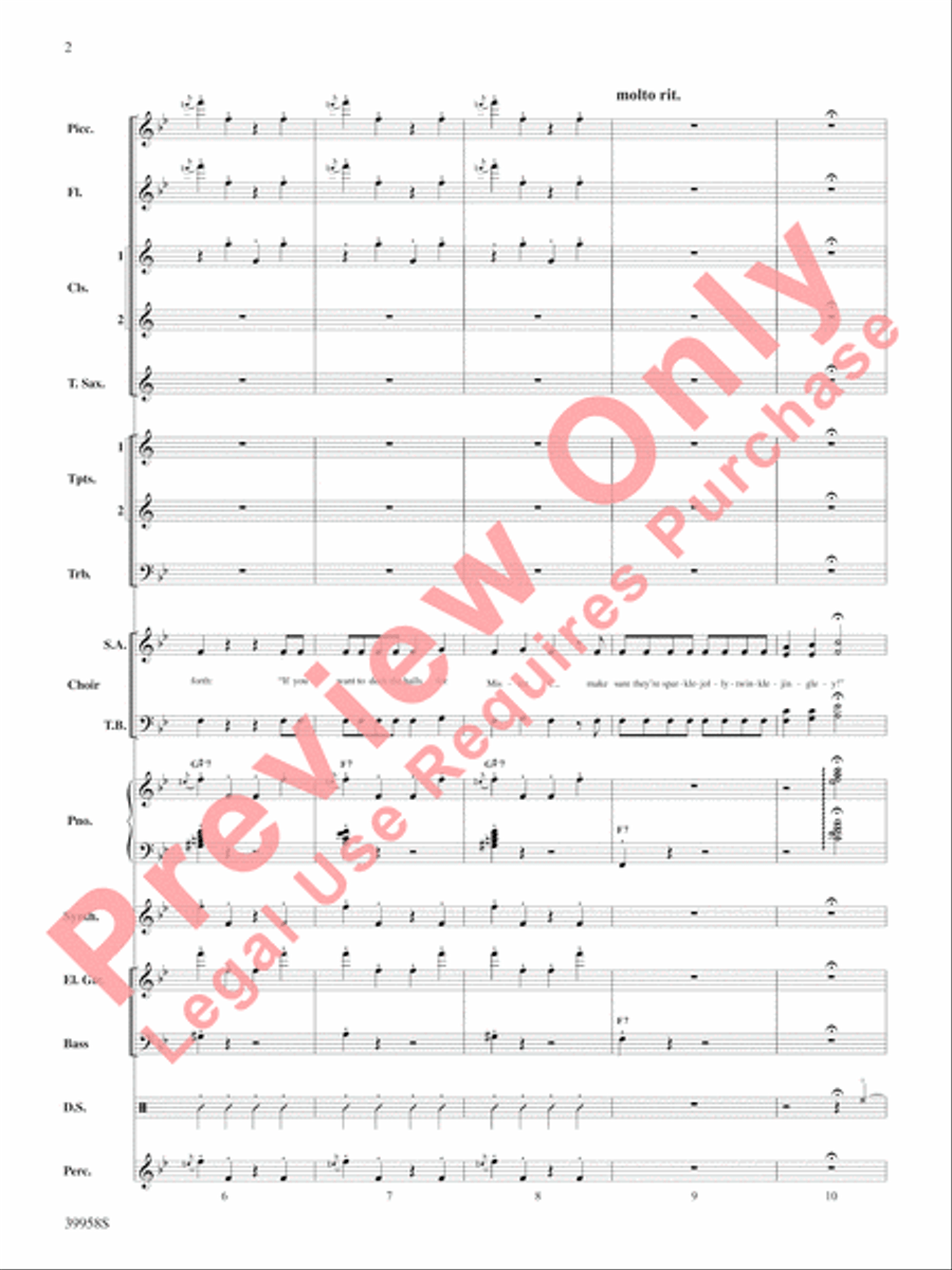 Elf: A Medley from the Broadway Musical Choir scores gallery preview page 3