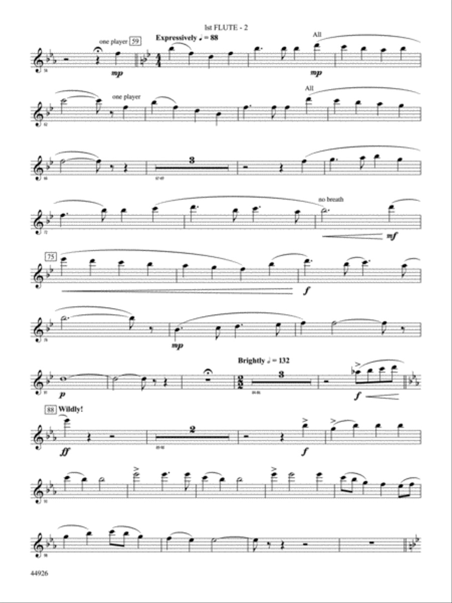 Australiana: Flute Concert Band scores gallery preview page 2