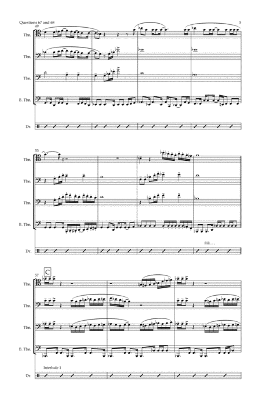 Questions 67 And 68 Trombone Duet scores gallery preview page 5