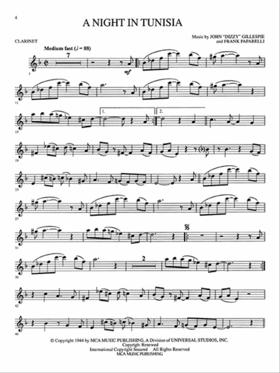 Jazz & Blues Clarinet Solo scores gallery preview page 3