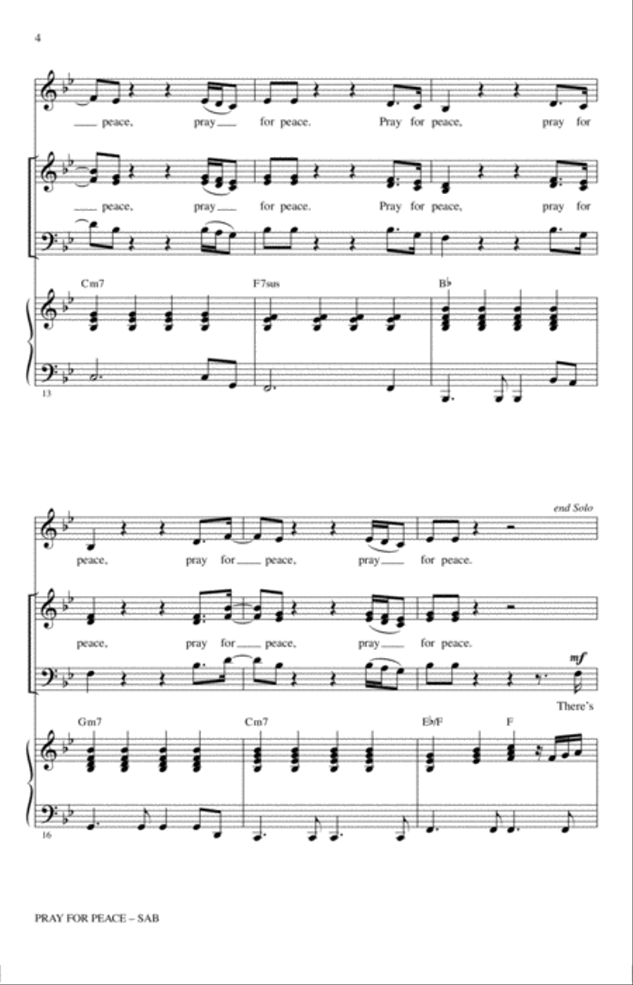 Pray For Peace 3-Part scores gallery preview page 3