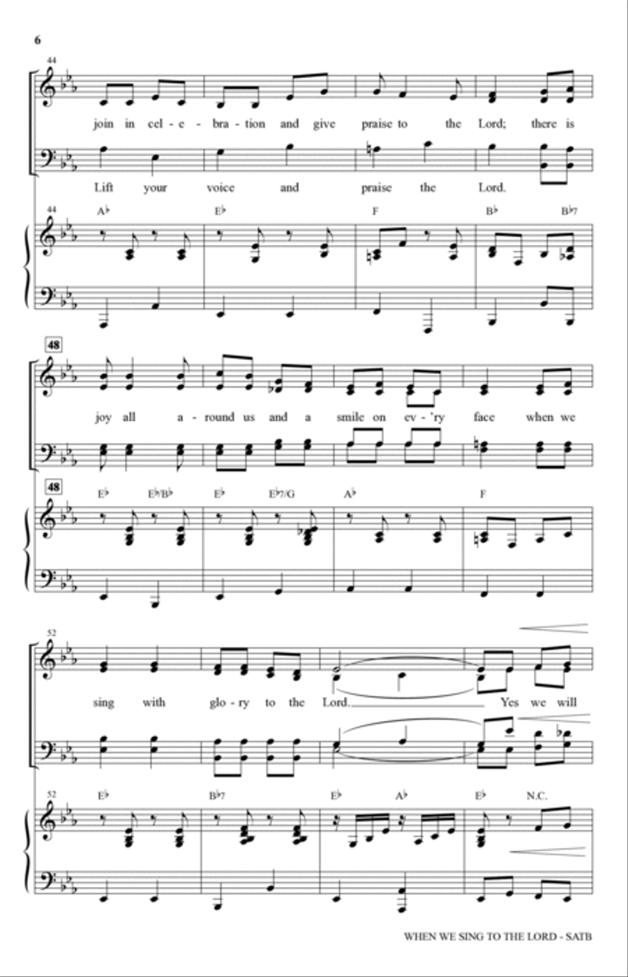 When We Sing To The Lord When We Sing To The Lord 4-Part scores gallery preview page 5