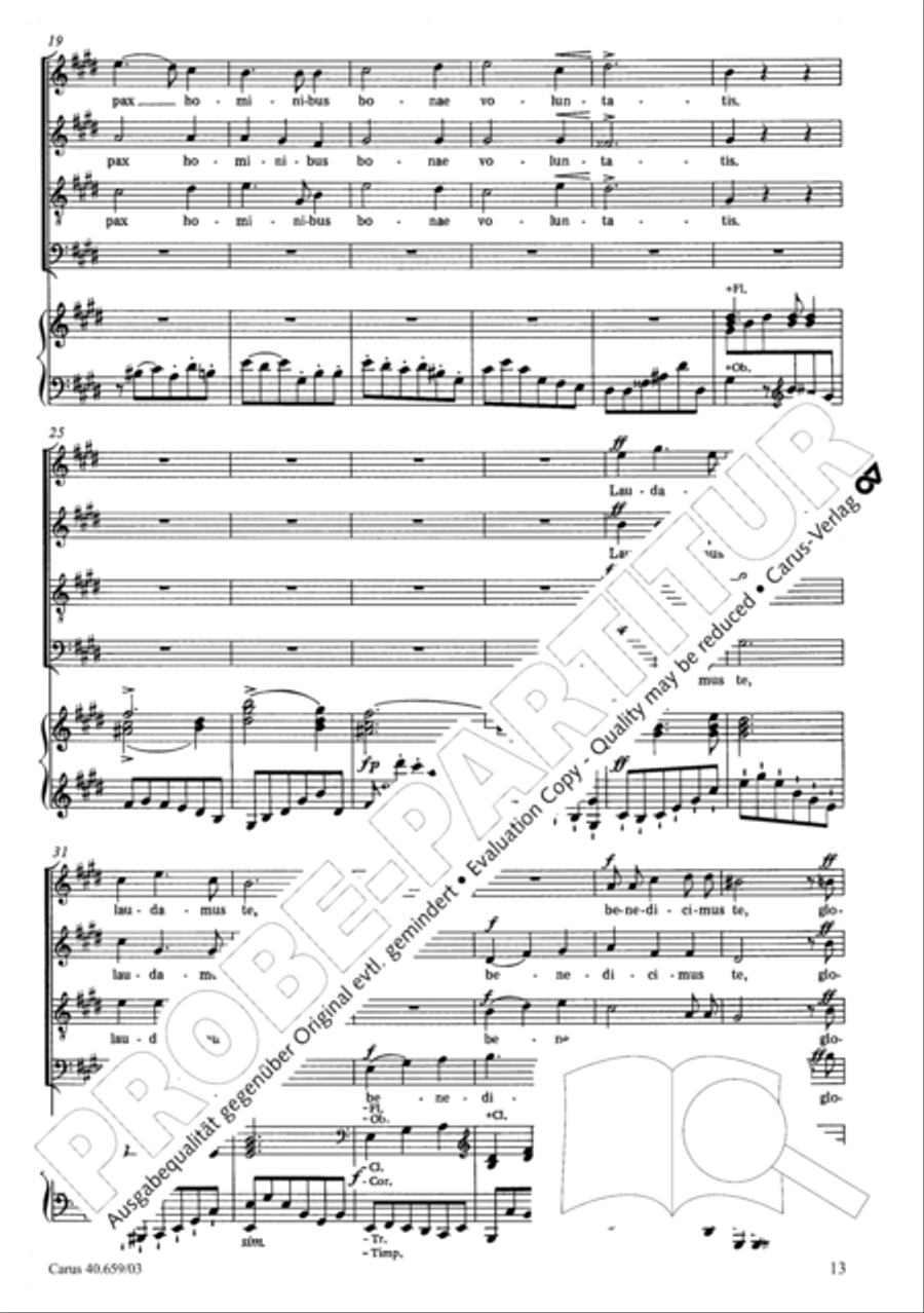Mass in A flat major (Messe in As) 4-Part scores gallery preview page 14