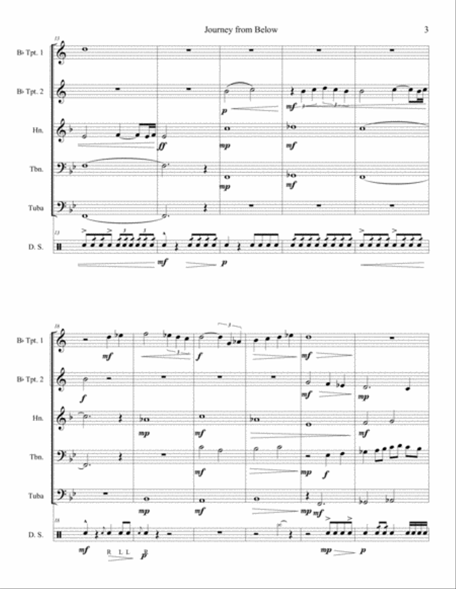 Journey from Below Brass Ensemble scores gallery preview page 3