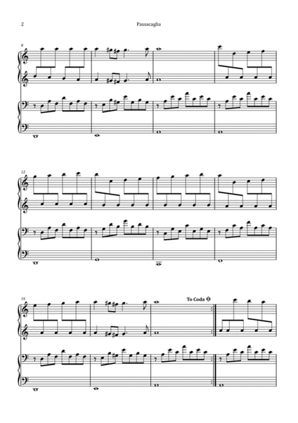 Passacaglia by Handel/Halvorsen - Piano Duet image number null