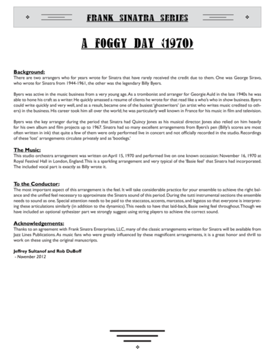 A Foggy Day Orchestra scores gallery preview page 3