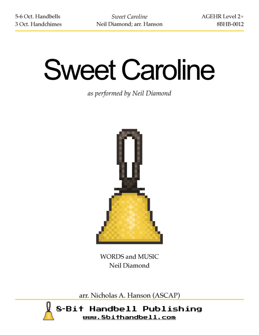 Sweet Caroline Handbell Choir scores gallery preview page 1