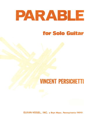 Book cover for Parable For Solo Guitar