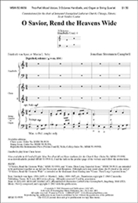 O Savior, Rend the Heavens Wide (Choral Score)