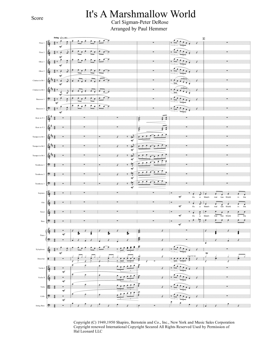 A Marshmallow World A Marshmallow World Full Orchestra scores gallery preview page 1