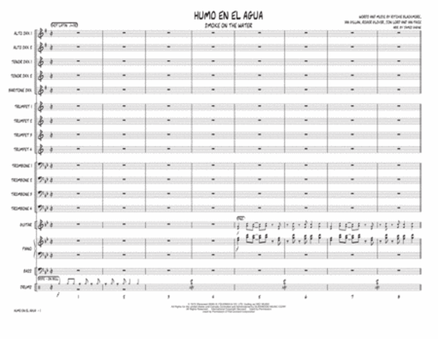 Humo en el Agua (Smoke on the Water) - Big Band - Score only image number null