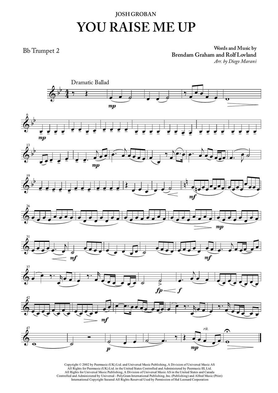 You Raise Me Up Brass Ensemble scores gallery preview page 2