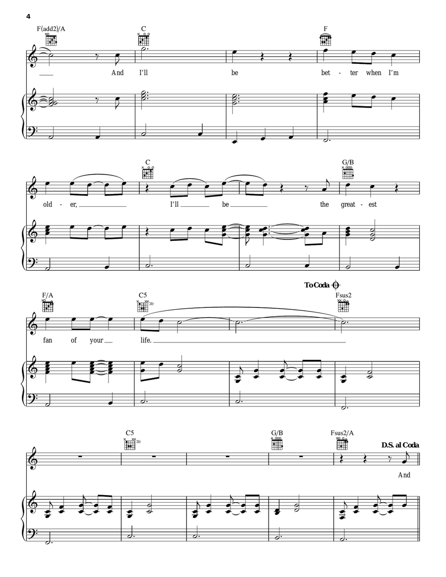 I'll Be Piano, Vocal, Guitar scores gallery preview page 4
