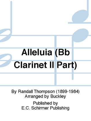 Alleluia (Bb Clarinet II Replacement Part)