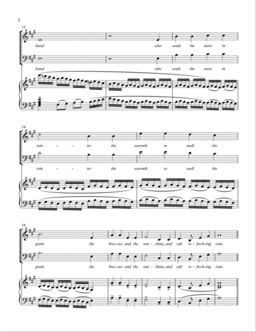 We Plow the Fields We Plow the Fields Unison Choir scores gallery preview page 2