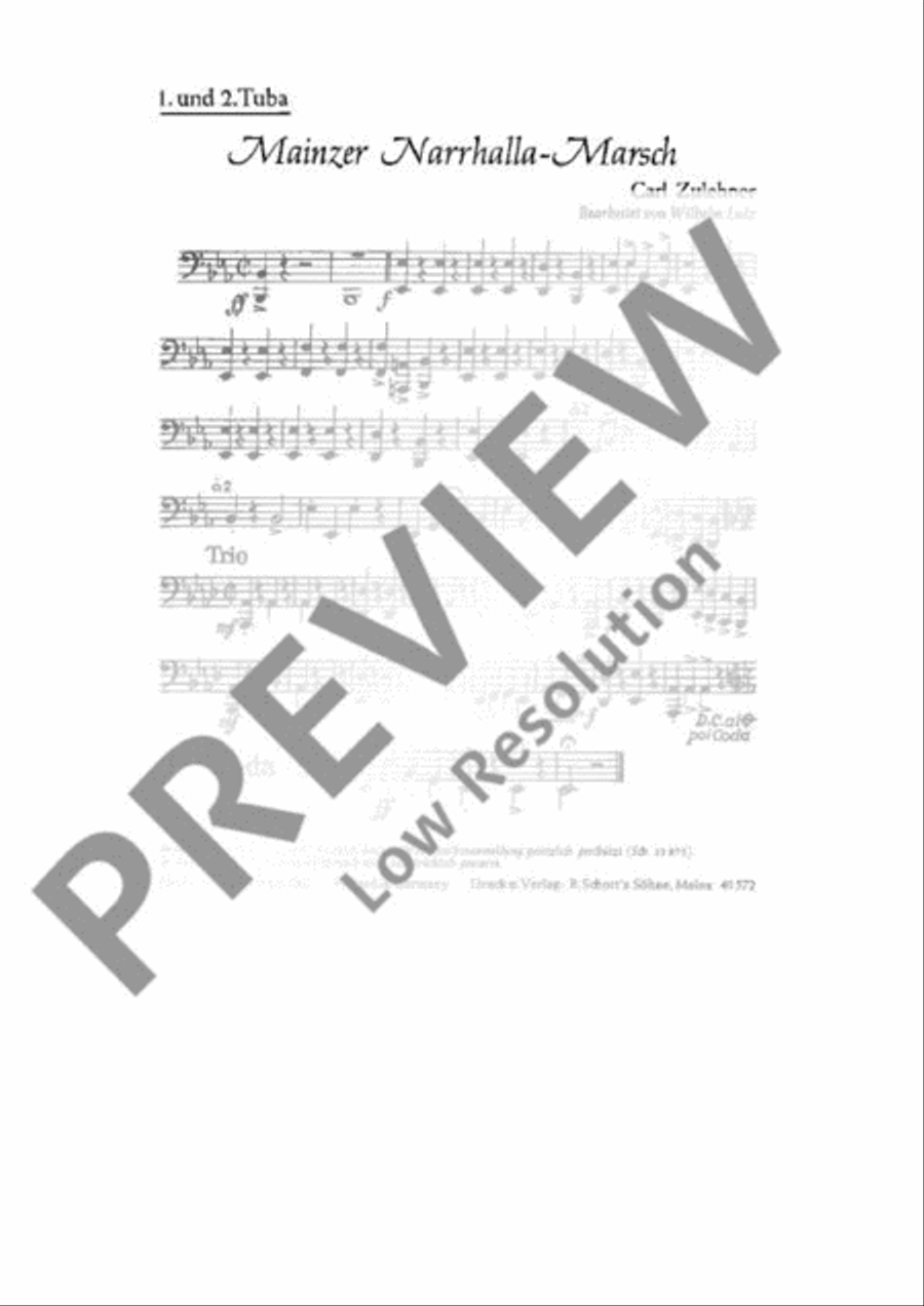 Mainzer Narrhalla-Marsch Mainzer Narrhalla-Marsch Tuba scores gallery preview page 2