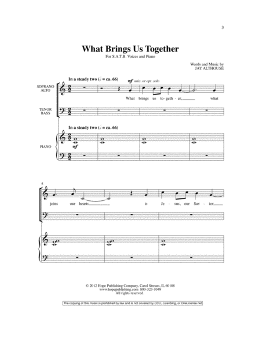 What Brings Us Together What Brings Us Together 4-Part scores gallery preview page 4