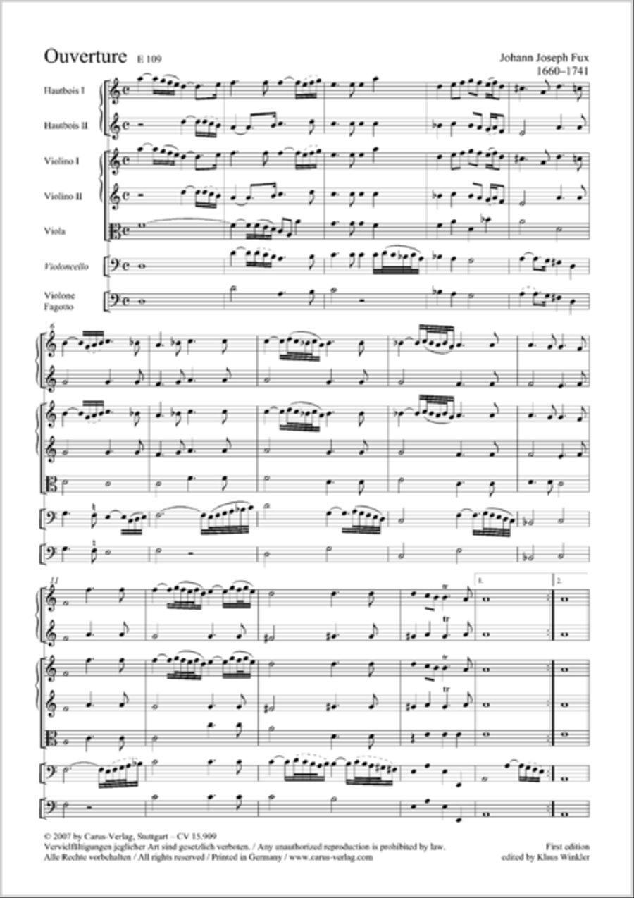 Ouverture in d Oboe scores gallery preview page 18