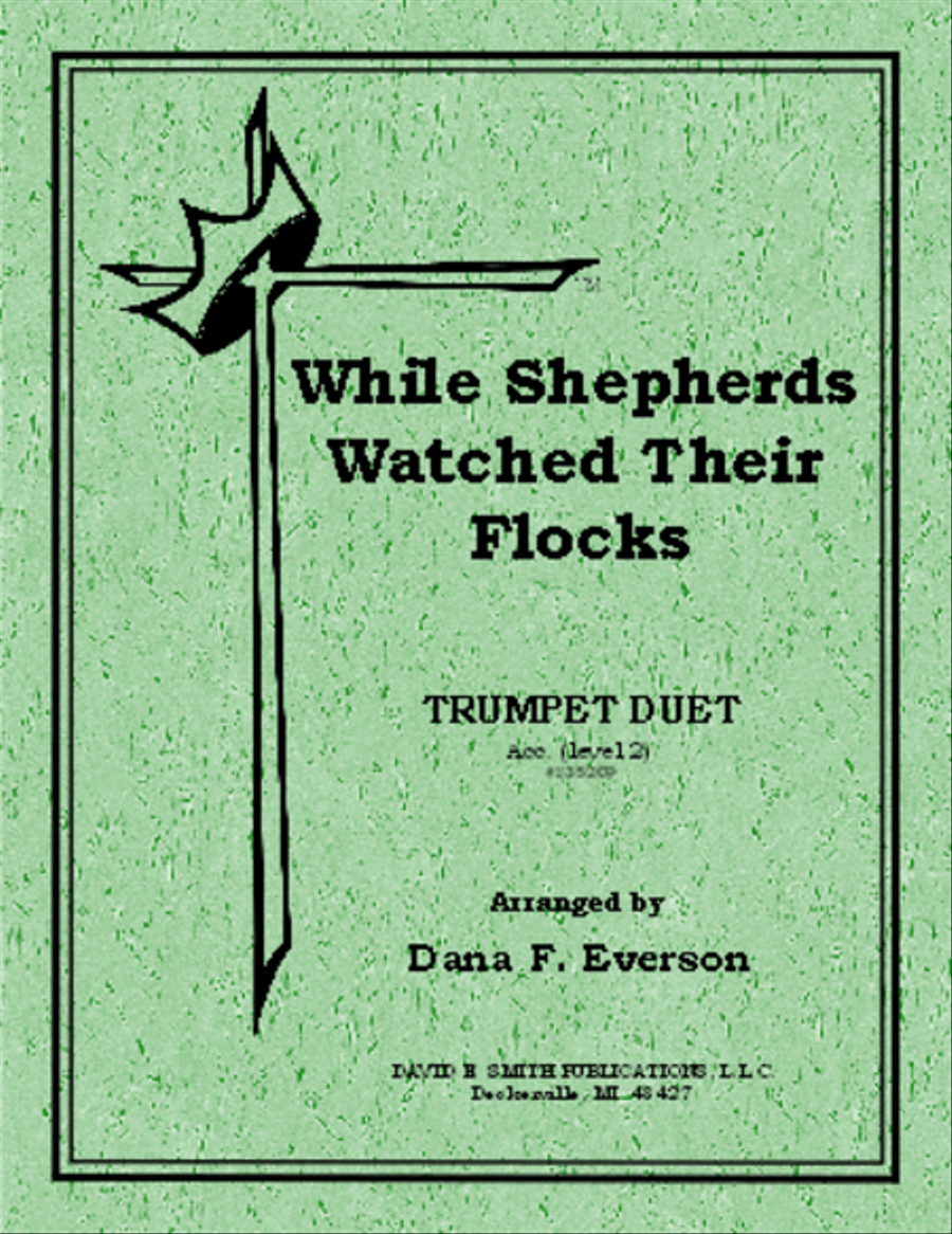 While Shepherds Watched Flocks By Night Brass Duet scores gallery preview page 1