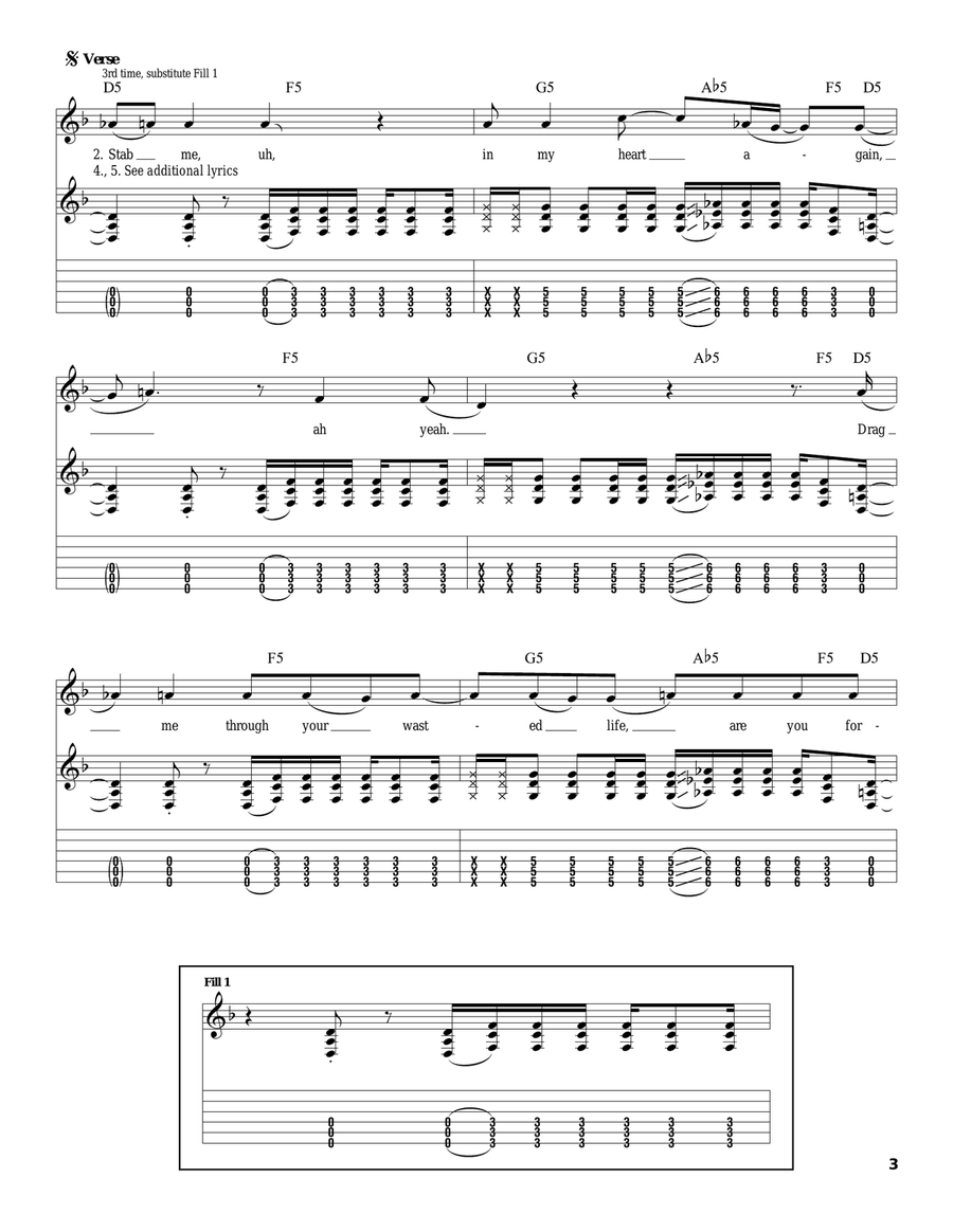 Keep Away Acoustic Guitar scores gallery preview page 3