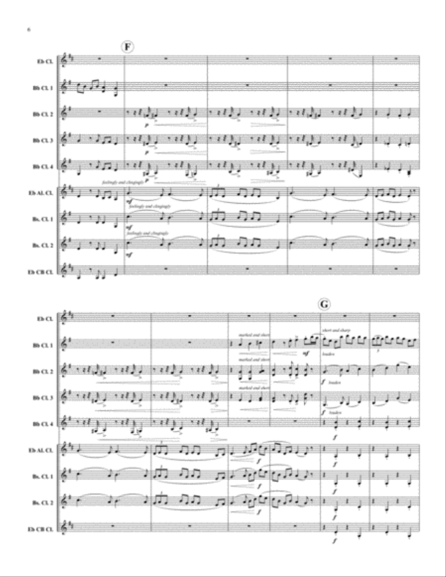 Molly on the Shore Clarinet Choir scores gallery preview page 6