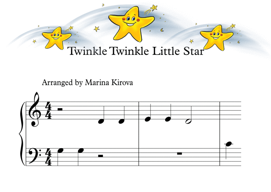 Twinkle Twinkle Little Star - EASY TO READ FORMAT Small Ensemble scores gallery preview page 1