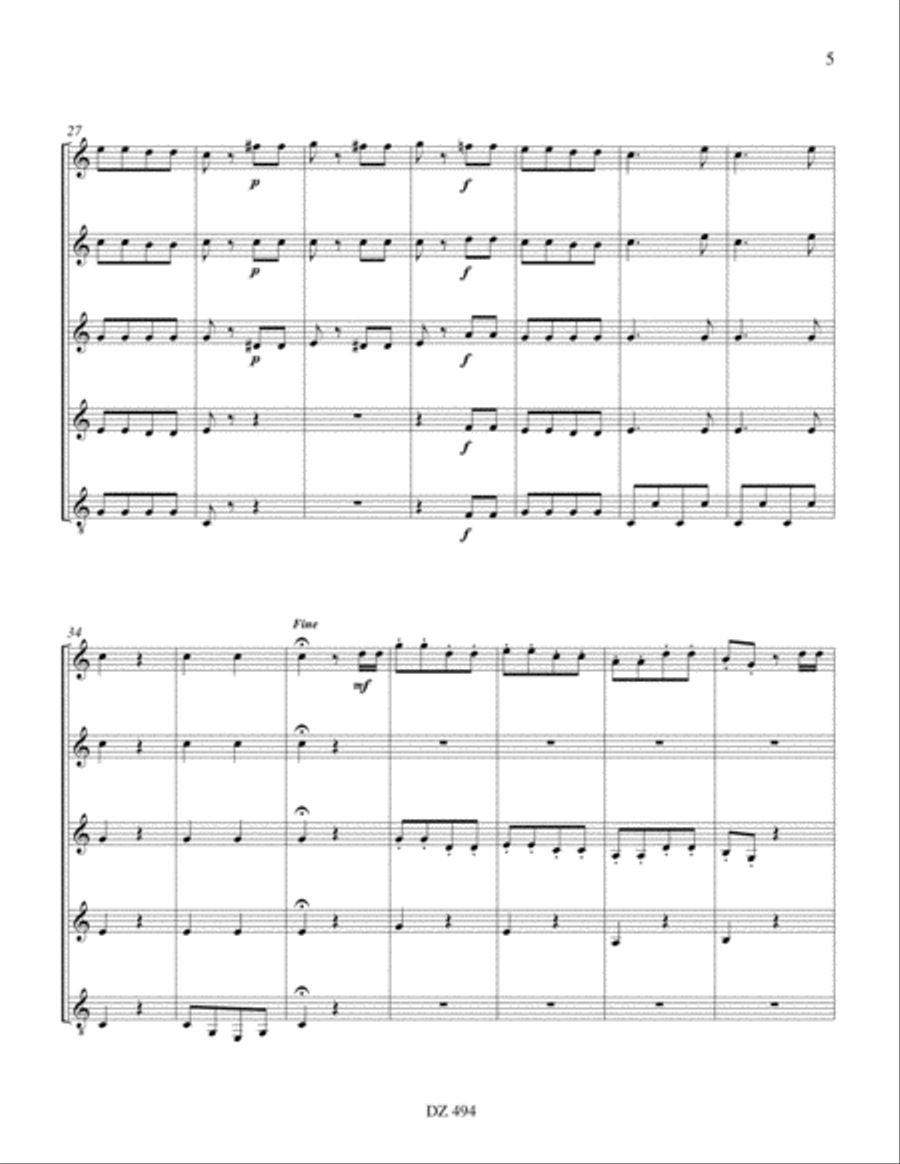 Andante Guitar Ensemble scores gallery preview page 4