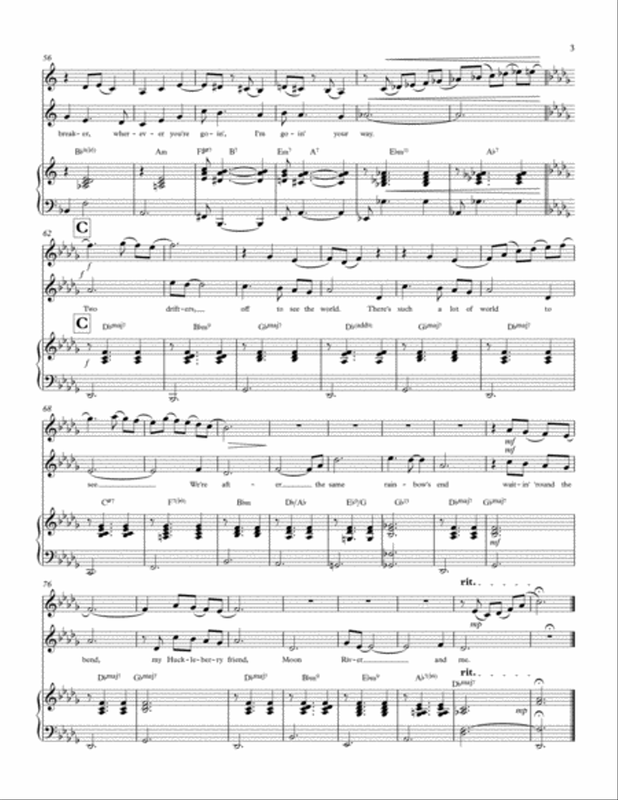 Moon River Alto Saxophone scores gallery preview page 3
