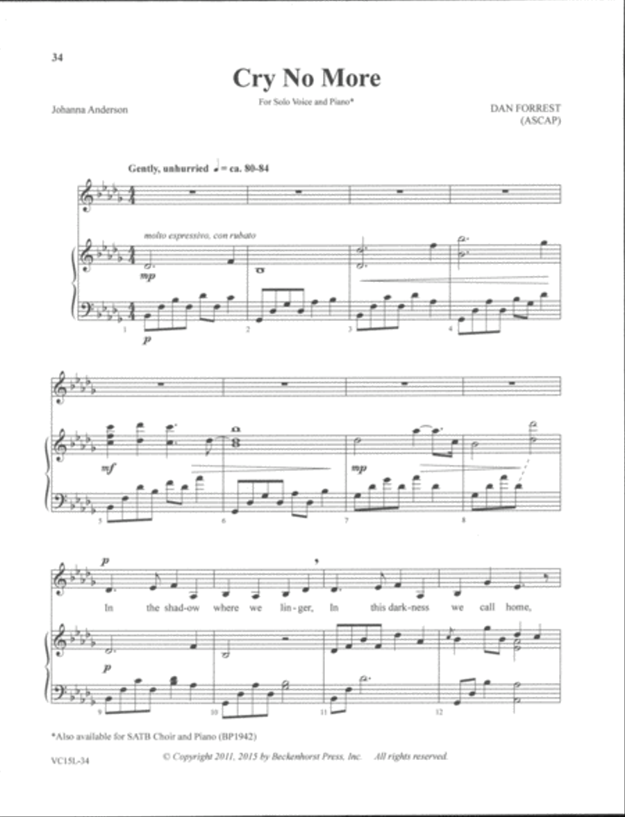 Sacred Solos of Dan Forrest - low voice Low Voice scores gallery preview page 12