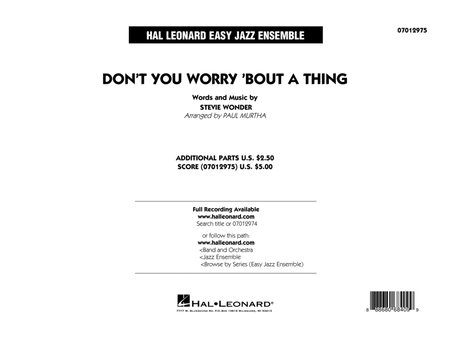 Don't You Worry 'Bout a Thing - Conductor Score (Full Score)