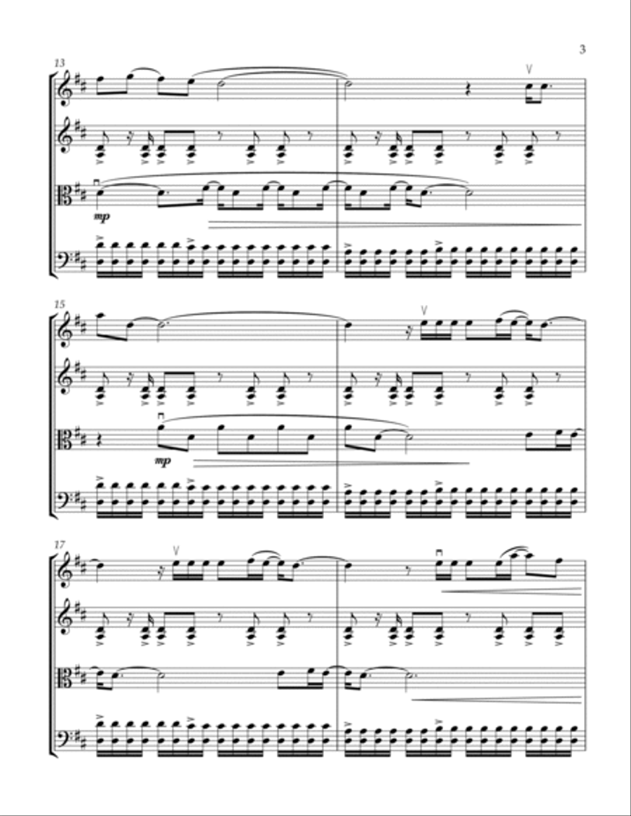 Xo Xo String Quartet scores gallery preview page 4