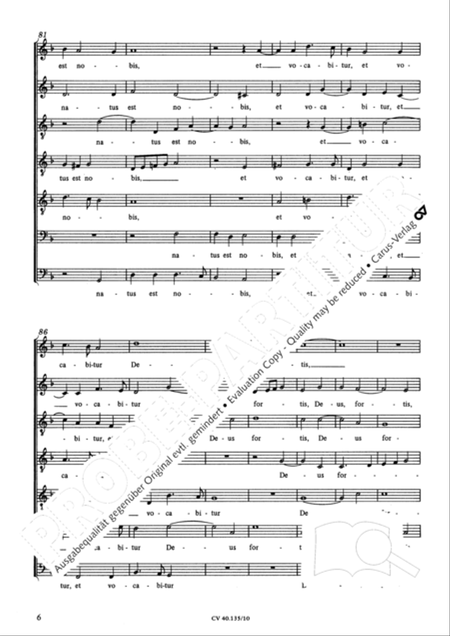 Angelus ad pastores ait Angelus ad pastores ait Choir scores gallery preview page 7
