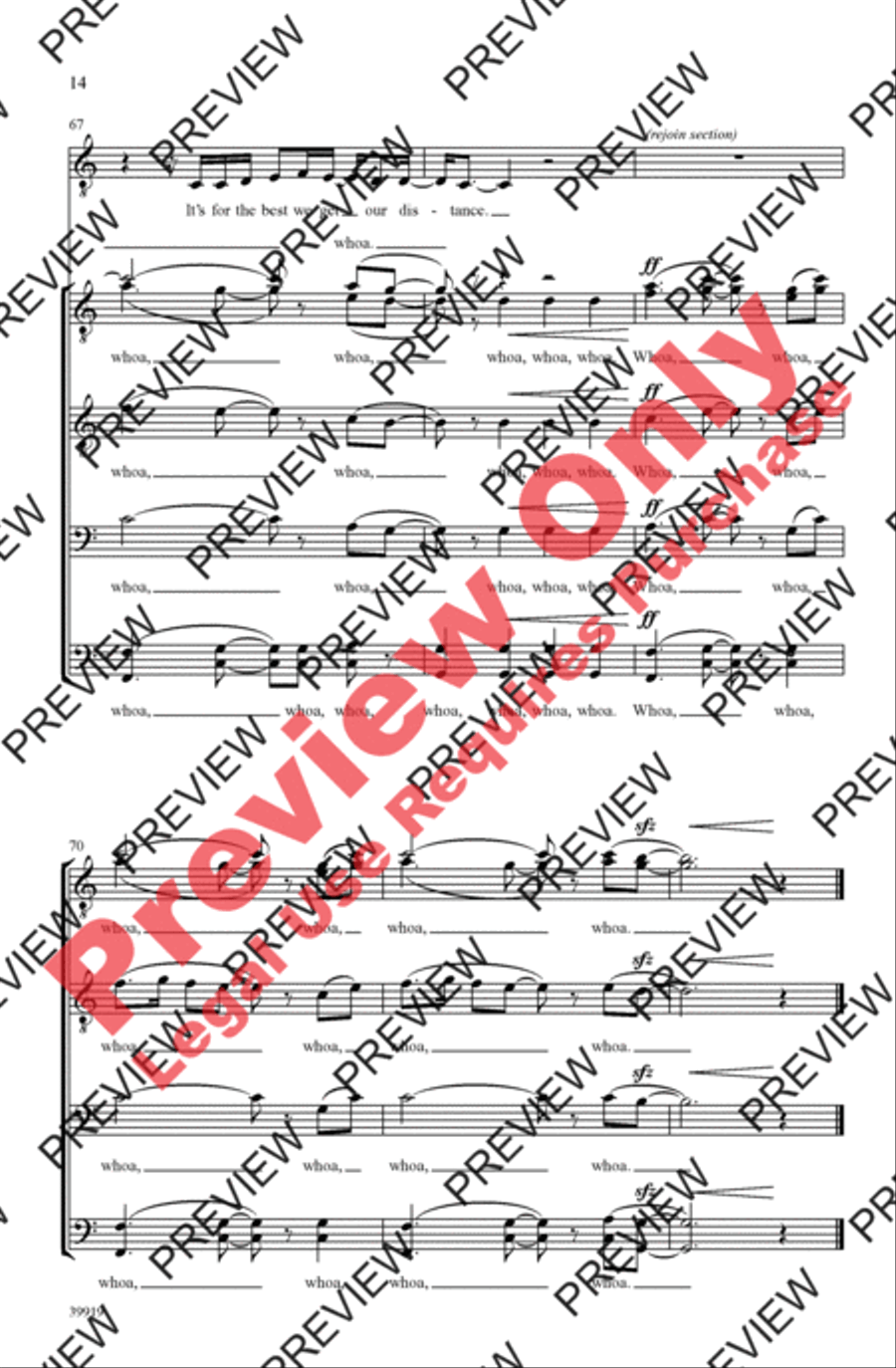 Some Nights Men's Choir scores gallery preview page 14