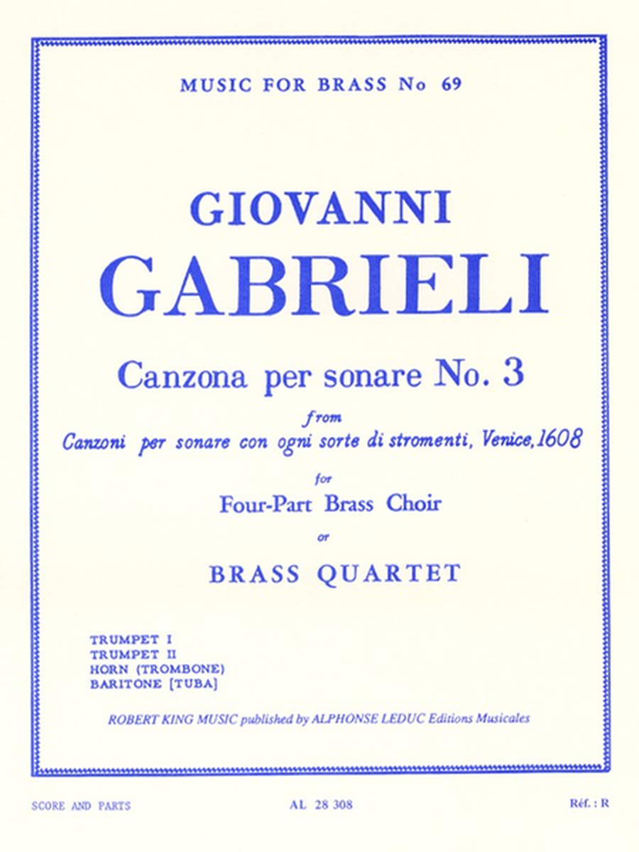 Canzona Per Sonare No.3 - Brass Quartet