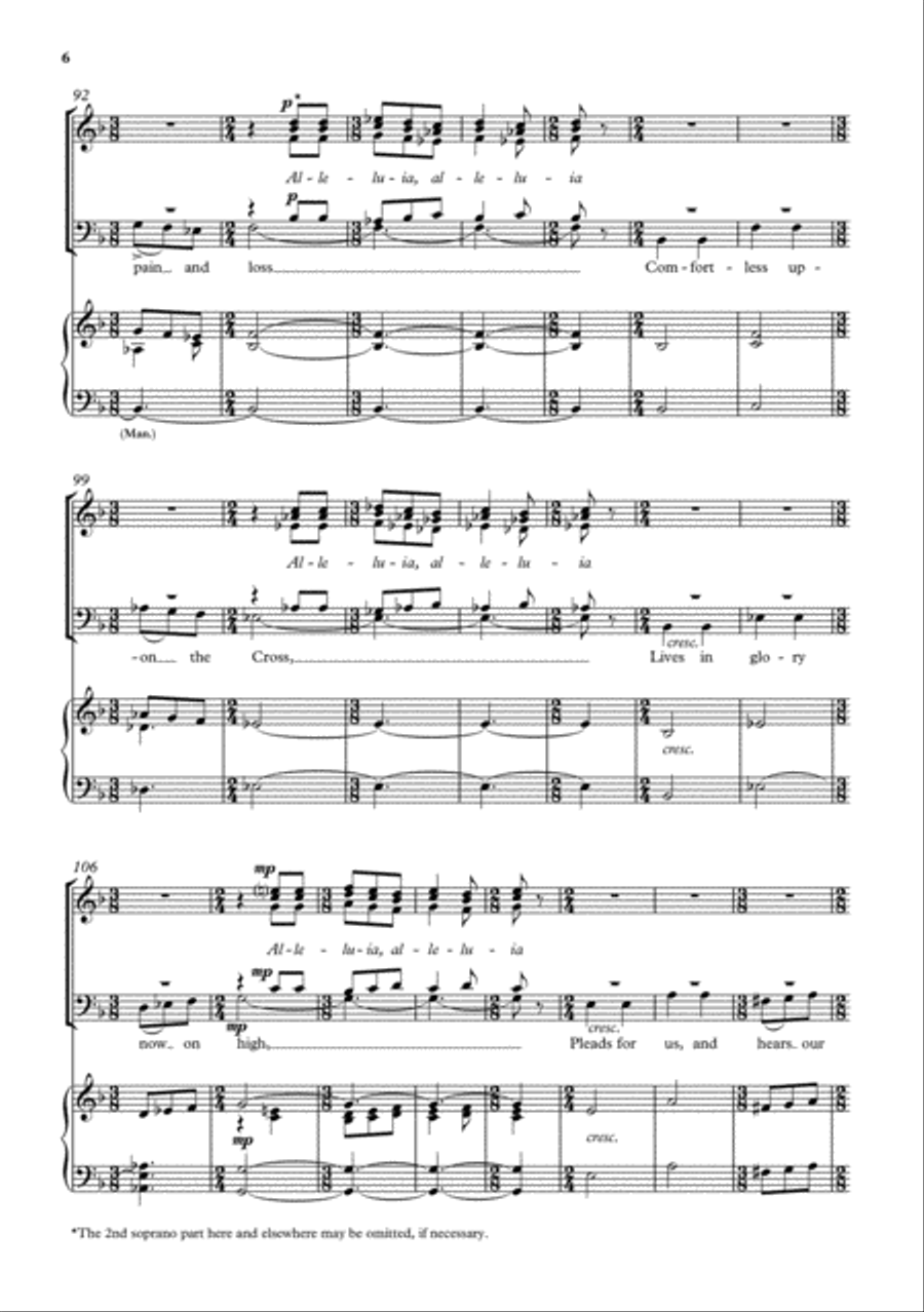 Christ the Lord is risen again 4-Part scores gallery preview page 6