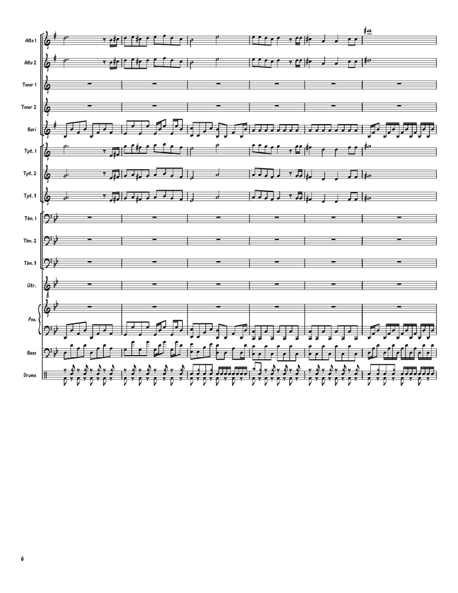 Sono Chino Sadame Sono Chino Sadame Jazz Ensemble scores gallery preview page 6