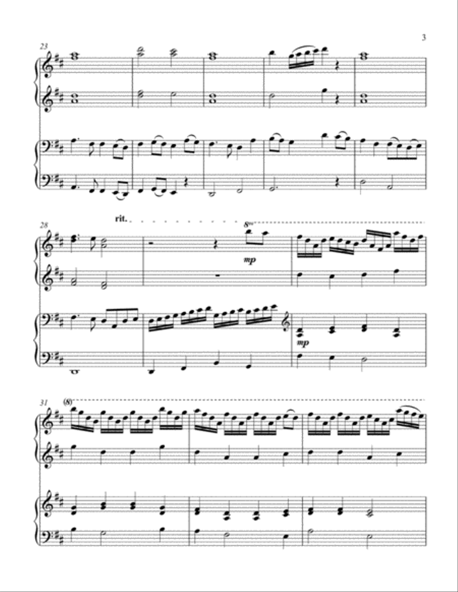He Leadeth Me (1 piano, 4 hand duet) 1 Piano, 4-Hands scores gallery preview page 4