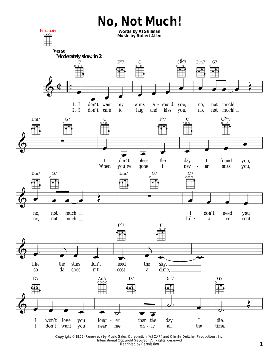 No, Not Much! No, Not Much! Ukulele scores gallery preview page 1