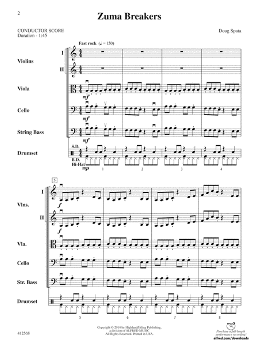 Zuma Breakers: Score String Orchestra scores gallery preview page 2