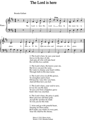 The Lord is here, A brand new hymn!