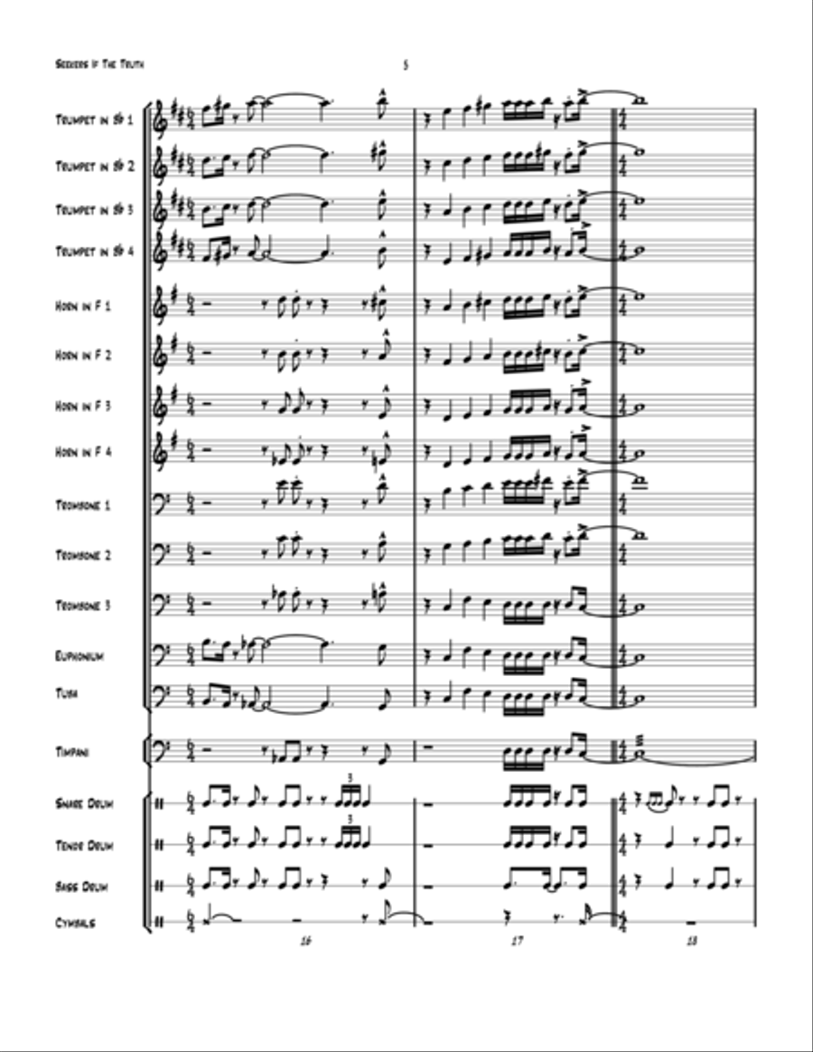 Seekers Of The Truth Seekers Of The Truth Percussion Ensemble scores gallery preview page 5