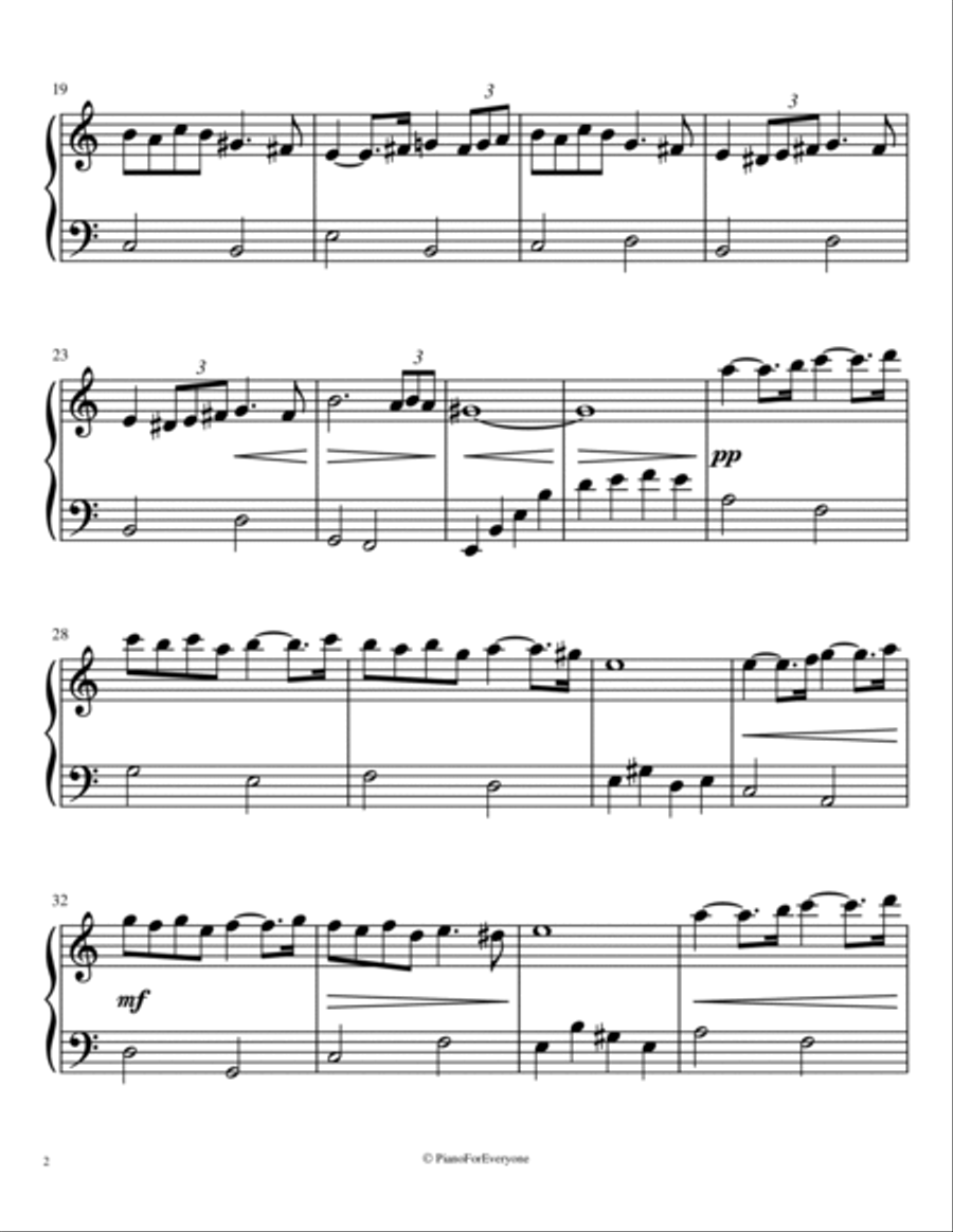 Pavane - Fauré (Easy Piano) Easy Piano scores gallery preview page 2