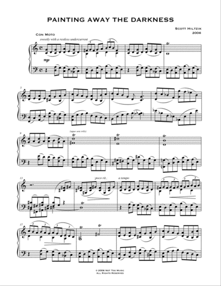 Painting Away The Darkness Piano Solo scores gallery preview page 2