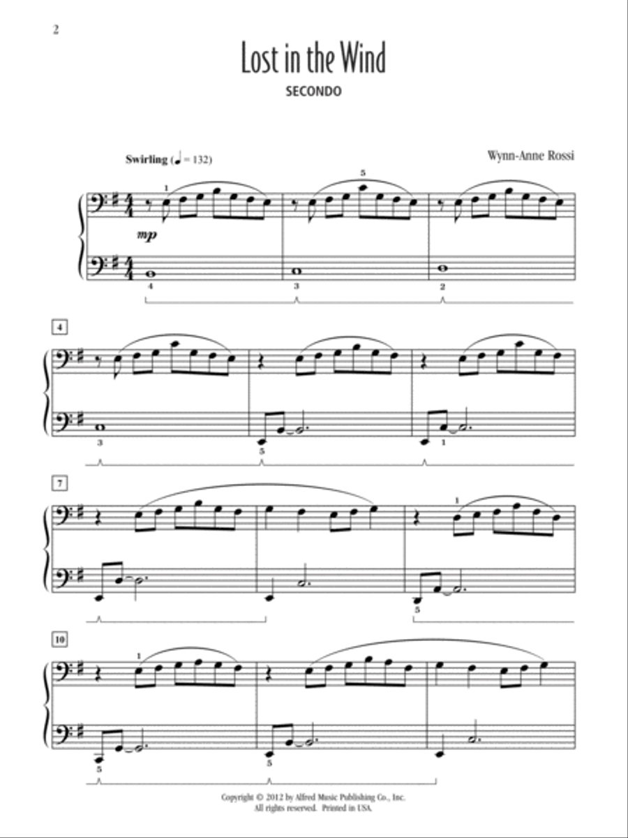 Lost in the Wind Small Ensemble scores gallery preview page 2
