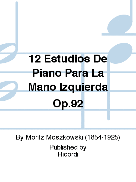 12 Estudios De Piano Para La Mano Izquierda Op.92