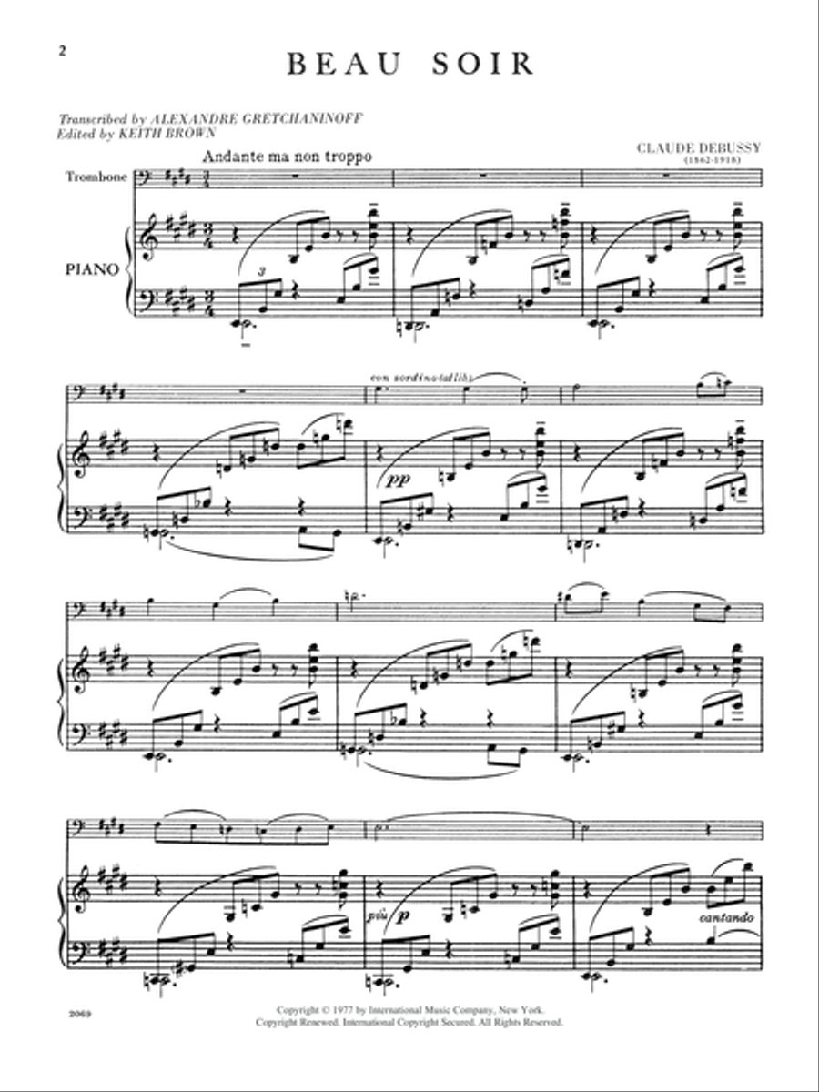 Beau Soir Beau Soir Piano Accompaniment scores gallery preview page 2