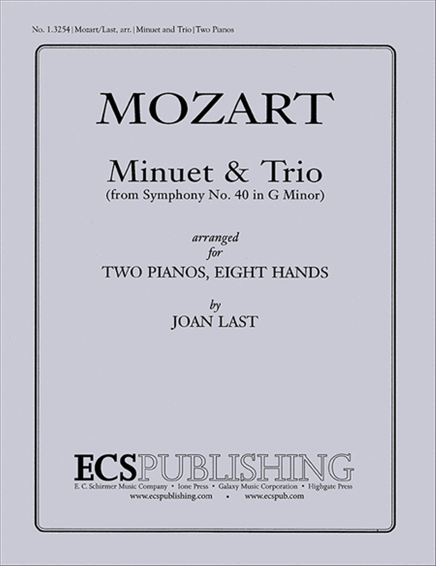 Minuet & Trio (from Symphony No. 40) Piano scores gallery preview page 1