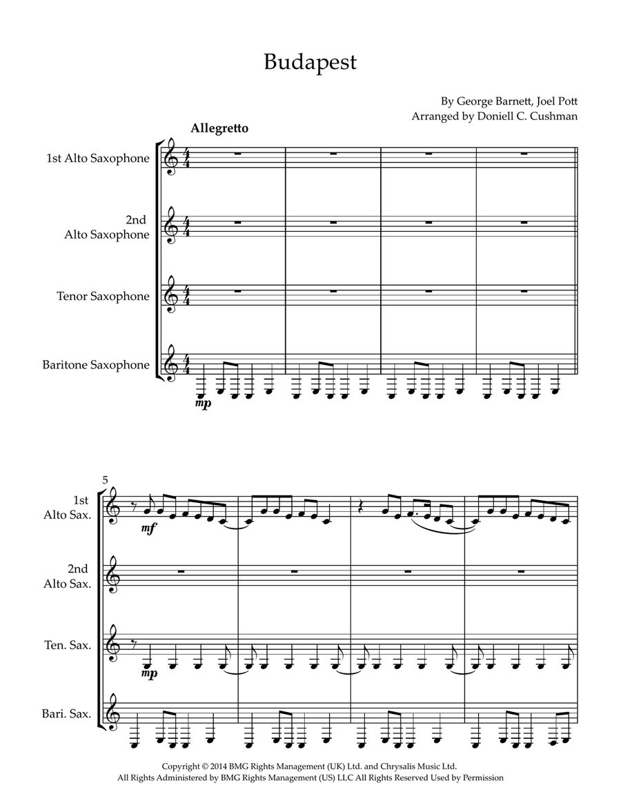 Budapest Saxophone Quartet scores gallery preview page 3