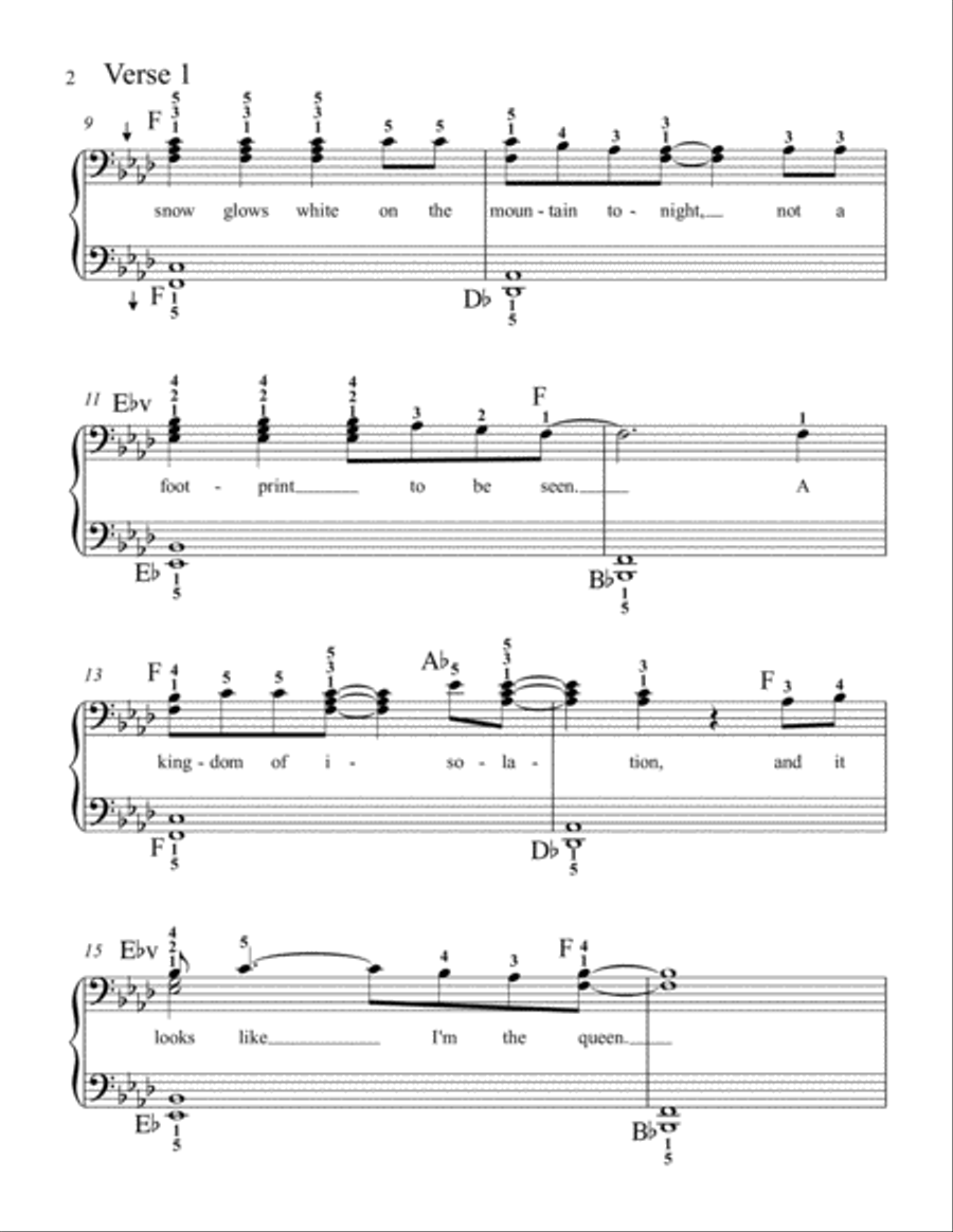 Let It Go (from Frozen) Piano Solo scores gallery preview page 2